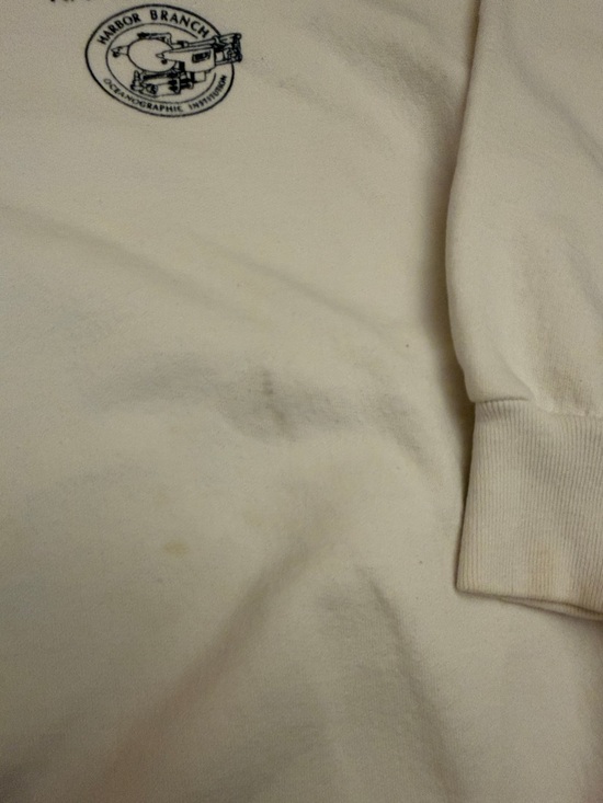 Vintage XL Hanes Crewneck Sweatshirt with Research Vessel Graphic Oceanographic - Picture 7 of 12